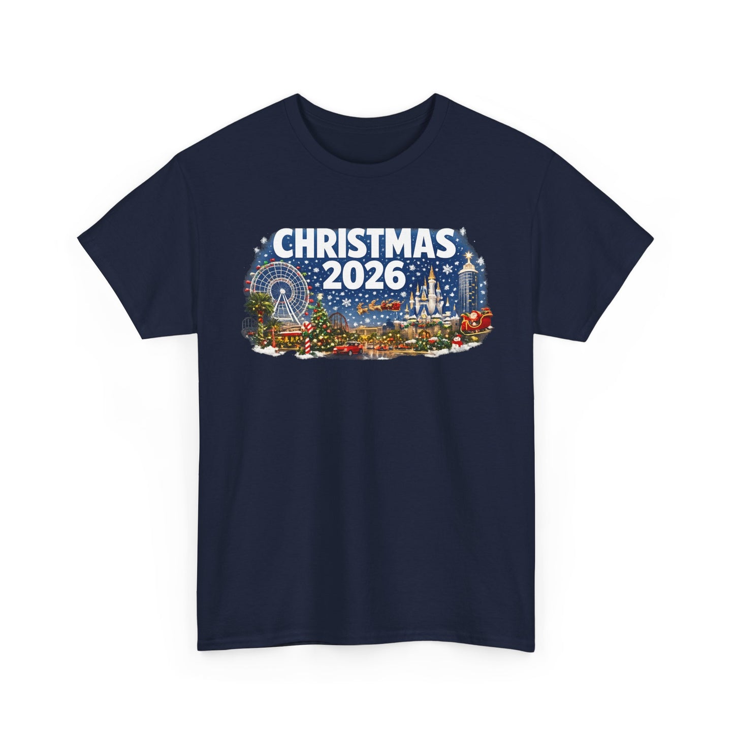 Christmas 2026 Holiday Tee — Festive Winter Village Graphic T-Shirt