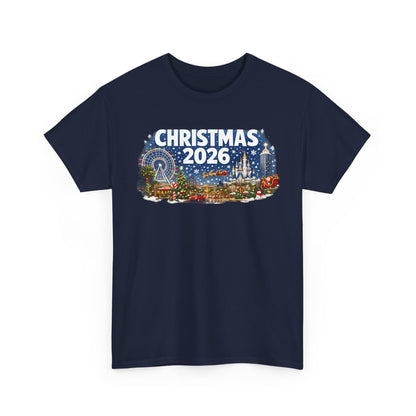 Christmas 2026 Holiday Tee — Festive Winter Village Graphic T-Shirt