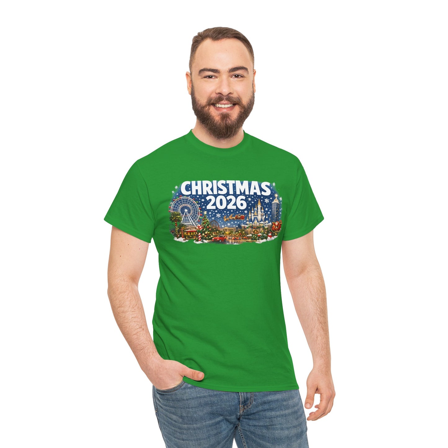 Christmas 2026 Holiday Tee — Festive Winter Village Graphic T-Shirt