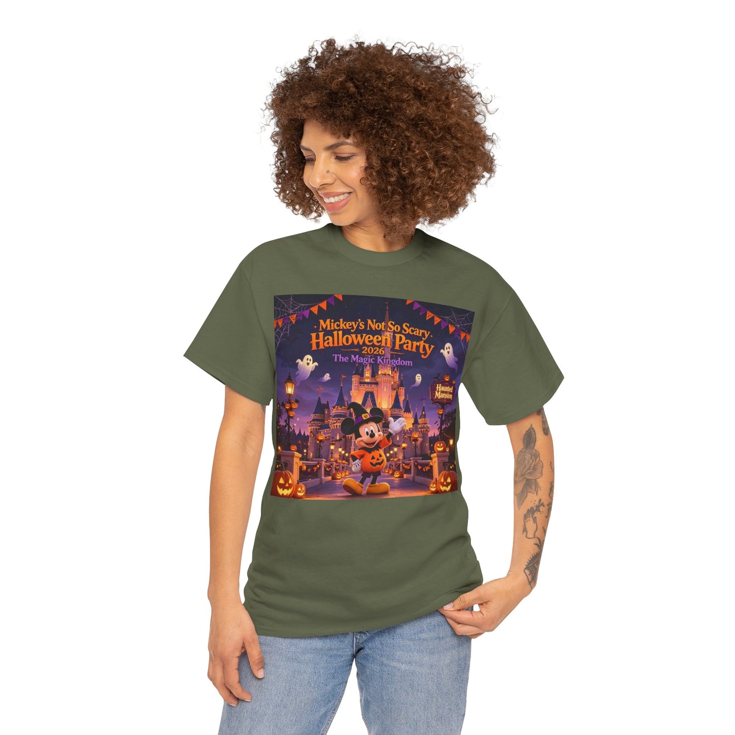 Halloween Mickey T-Shirt — "Not So Scary Halloween Party" Castle Graphic Tee