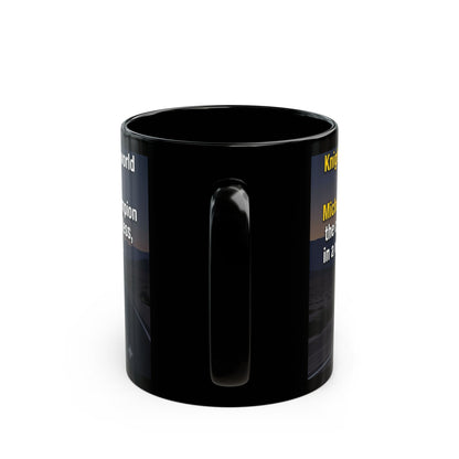 KITT Knight Rider Quote Black Mug — Retro Techno Car Coffee Cup (11oz/15oz)