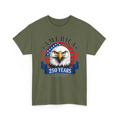 America 250 Years T-Shirt – Bald Eagle 1776–2026 Patriotic Tee
