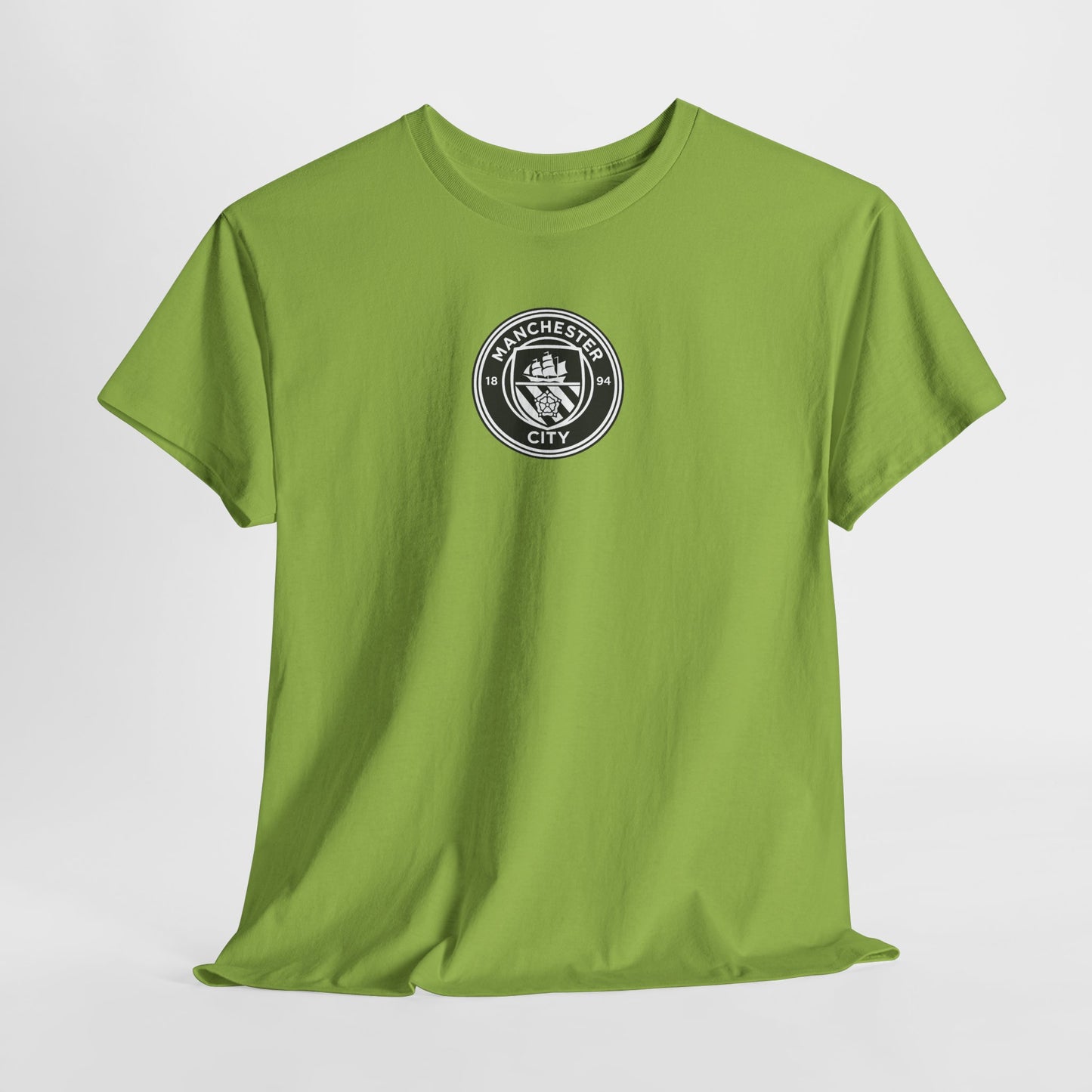 Man City Unofficial T-Shirt — Vintage Crest Logo Tee (Small Chest Emblem)