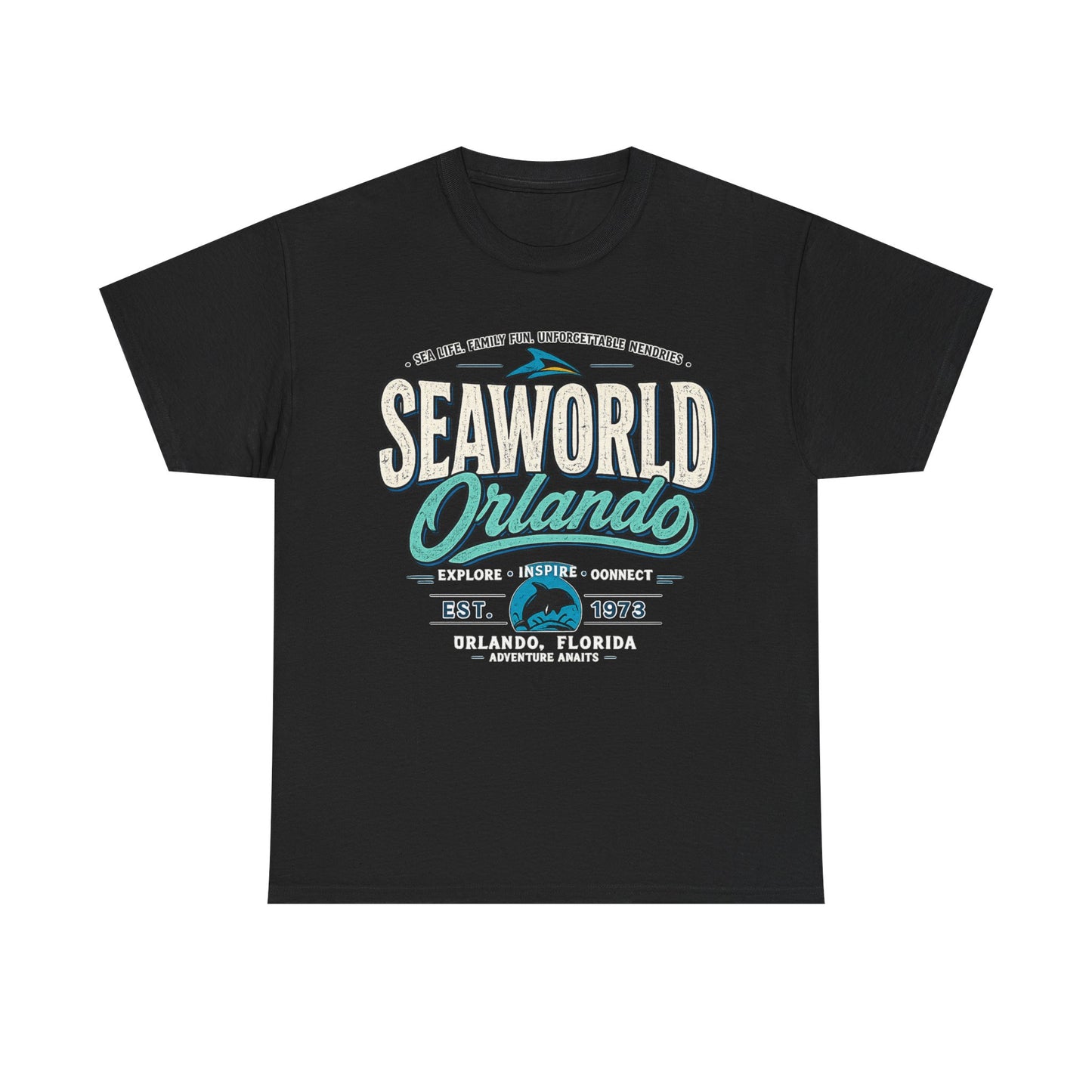 SeaWorld Orlando Graphic Tee — Retro Explore Inspire Connect Vacation Shirt