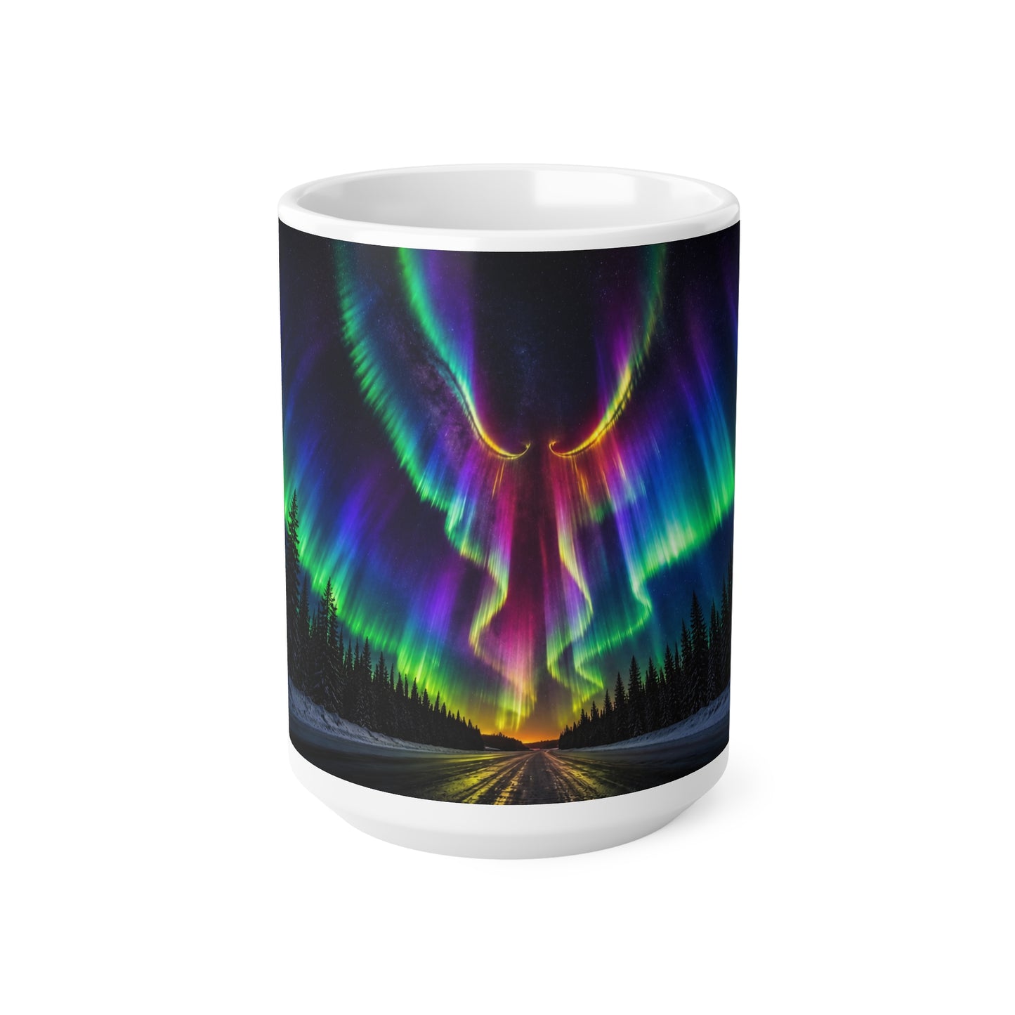 Aurora Borealis Coffee Mug — Northern Lights Ceramic Mug (11oz/15oz)