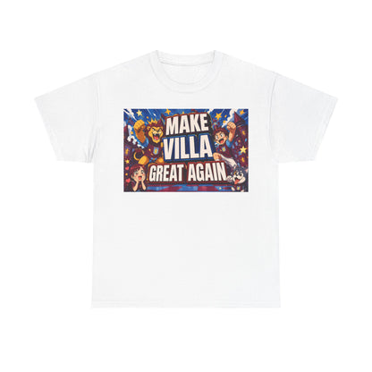 Aston VIlla Make Villa Great Again T-Shirt — Funny Political Parody Tee