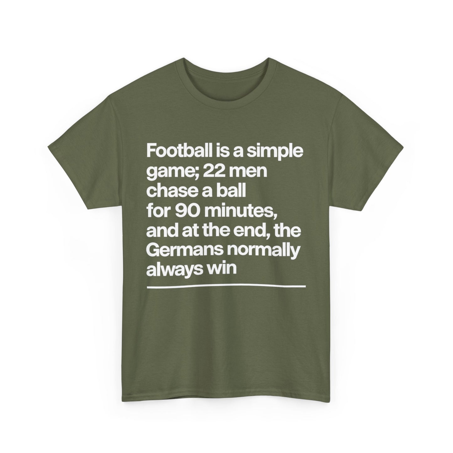 Funny Quote T-Shirt — 'Football is a simple game...' Graphic Tee