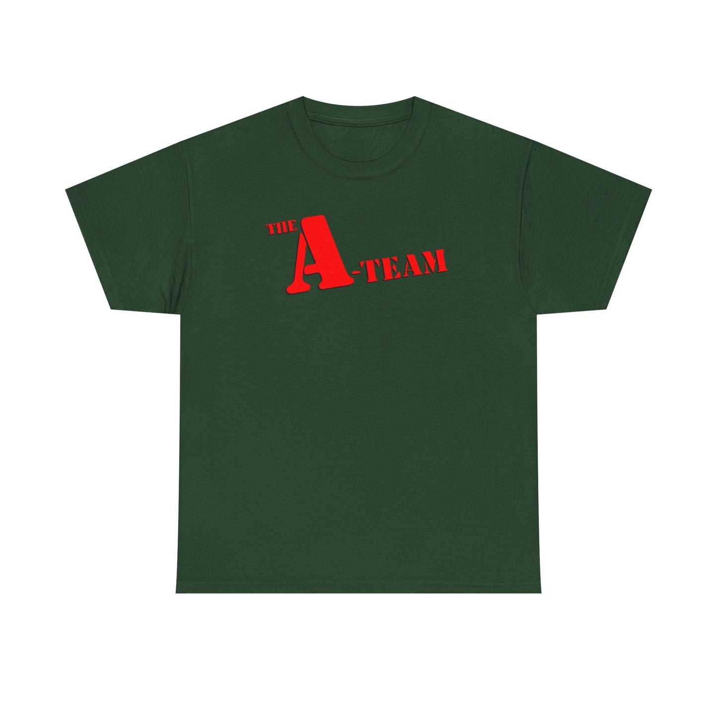 A-Team Graphic Tee — Retro Red Logo Vintage Crew T-Shirt