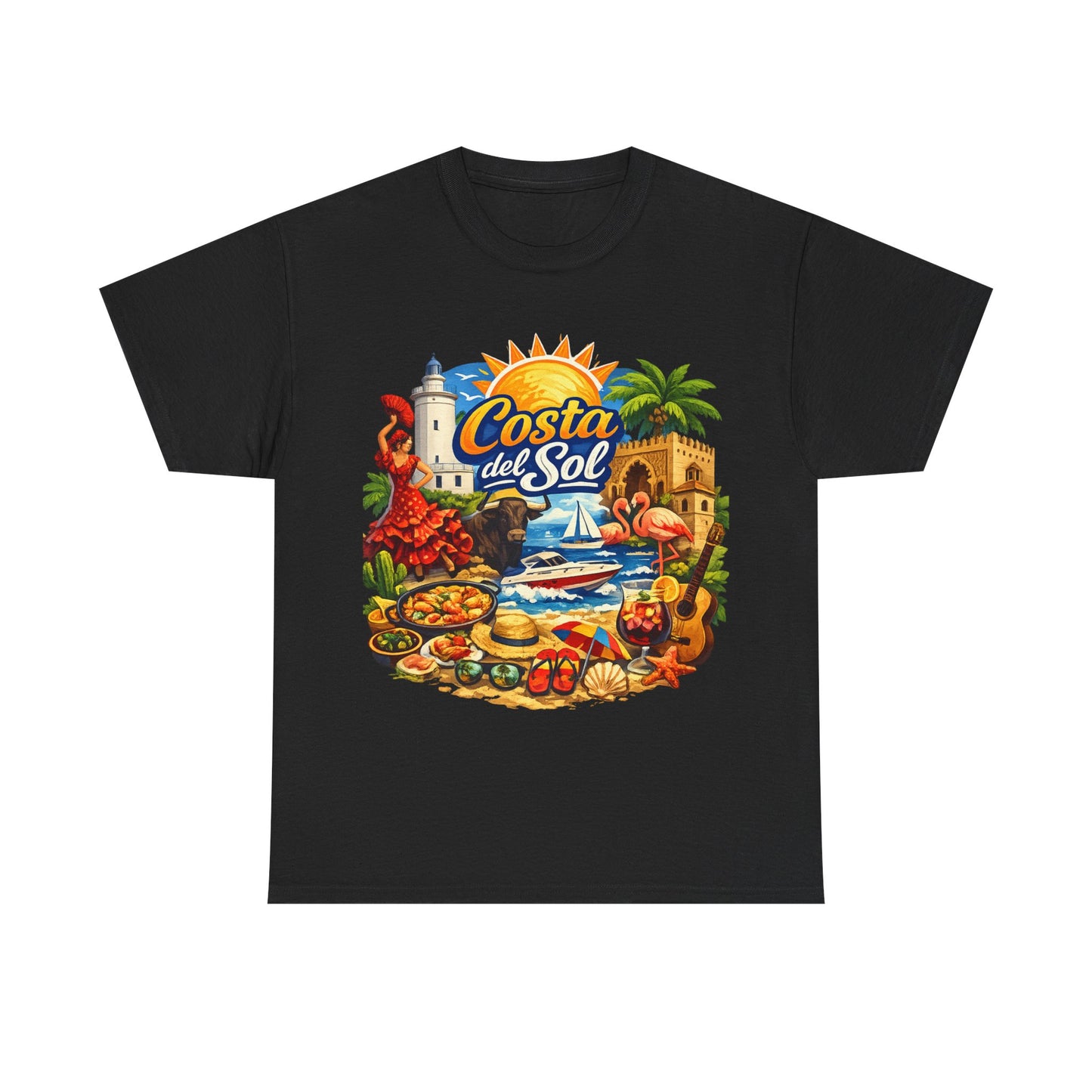 Costa del Sol Beach T-Shirt — Vintage Tropical Vacation Tee