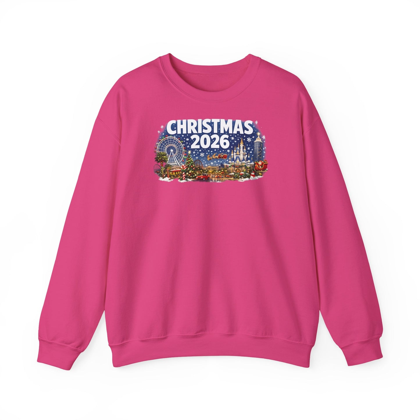 Christmas 2026 Holiday Sweatshirt – Festive Winter Cityscape Crewneck