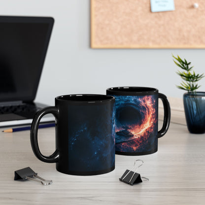 Empire Star Destroyer Space Vortex Black Mug — Cosmic Black Hole Coffee Cup (11oz/15oz)