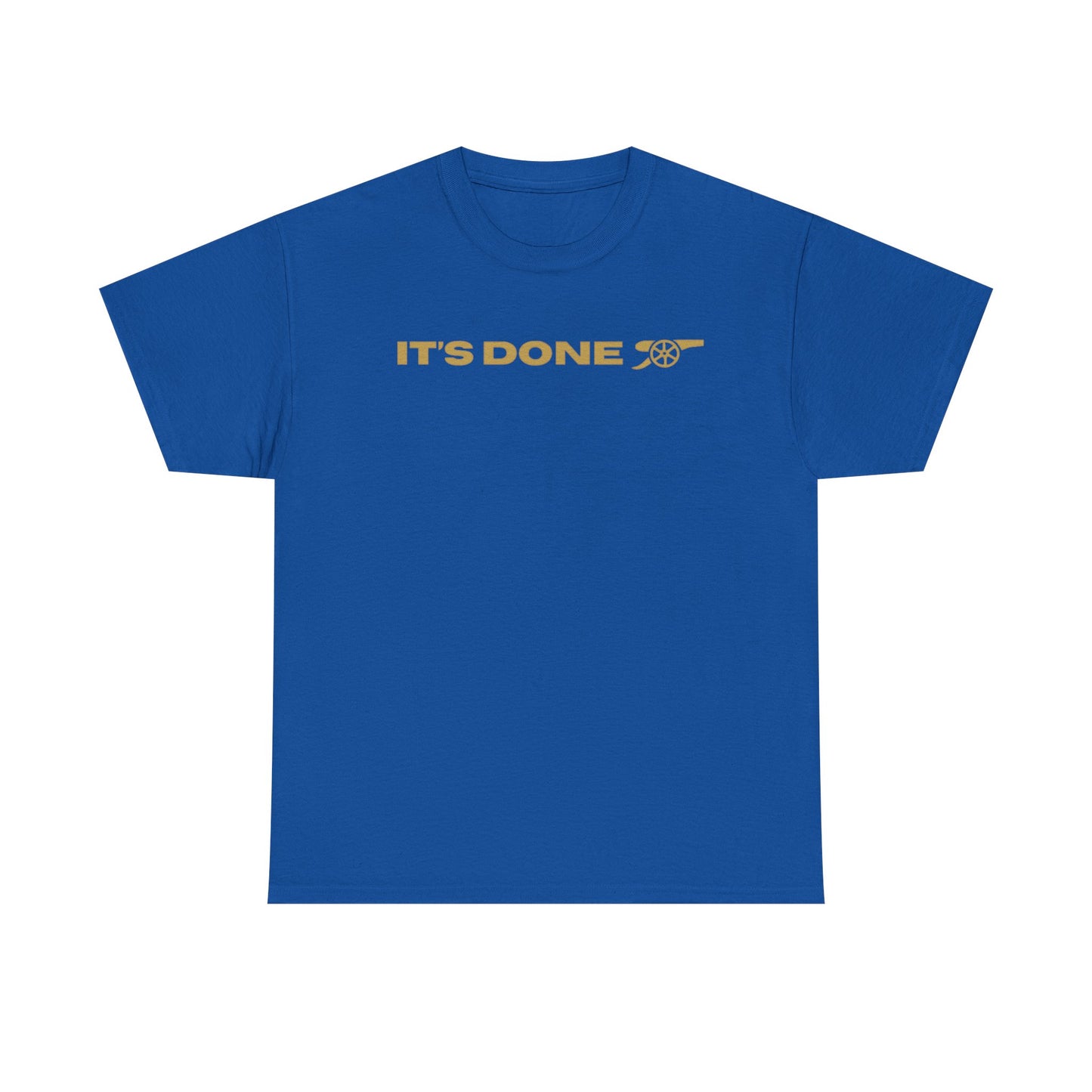 It's Done Arsenal Champions T-Shirt – Minimalist Gold Script Tee