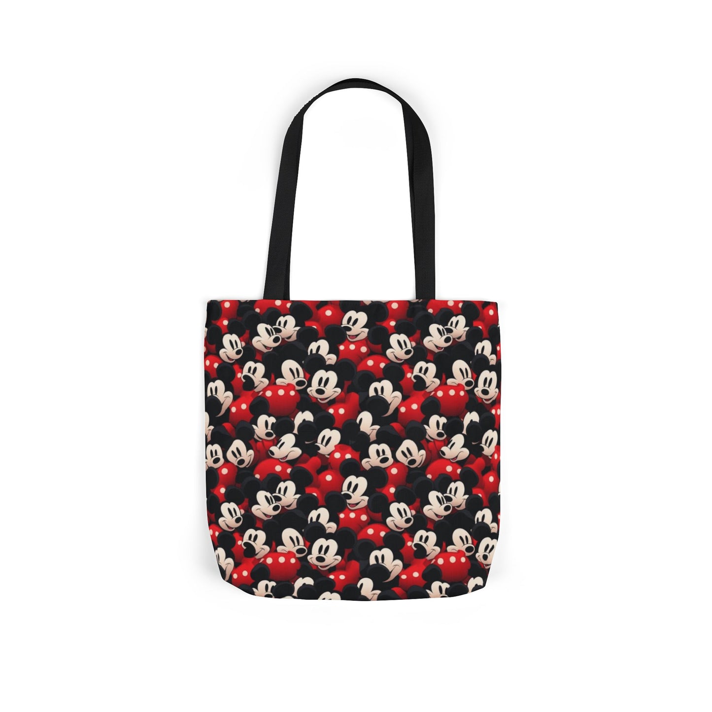 Mickey Mouse Canvas Tote — Retro Cartoon Character Allover Print