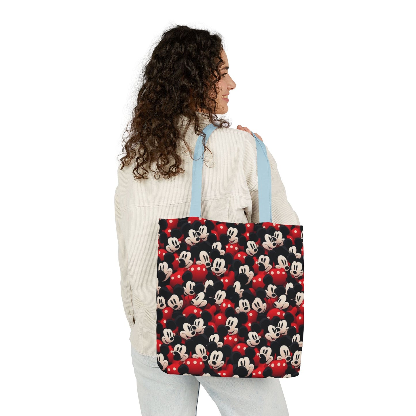 Mickey Mouse Canvas Tote — Retro Cartoon Character Allover Print