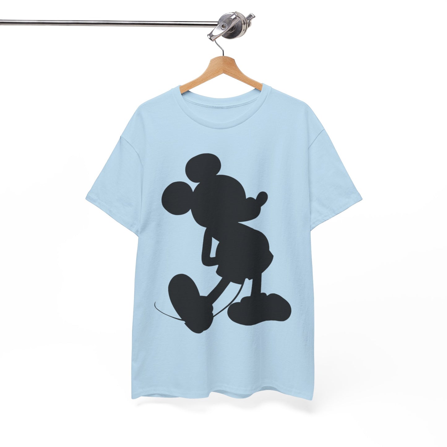 Mickey Mouse Silhouette Graphic Tee — Retro Cartoon Shadow T-Shirt