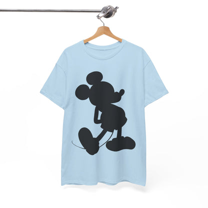 Mickey Mouse Silhouette Graphic Tee — Retro Cartoon Shadow T-Shirt