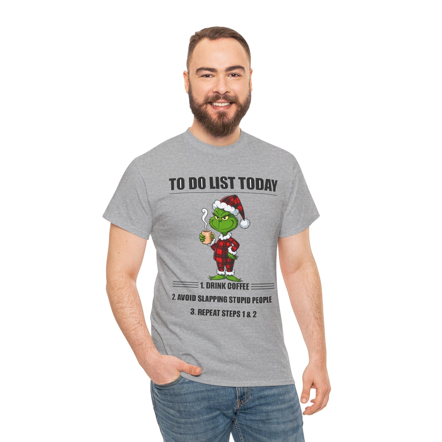 Grumpy Grinch Christmas T-Shirt — "To Do List Today" Holiday Tee