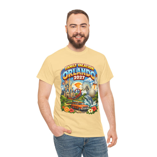 Orlando 2027 Family Vacation T-Shirt — Retro Theme Park Souvenir Tee