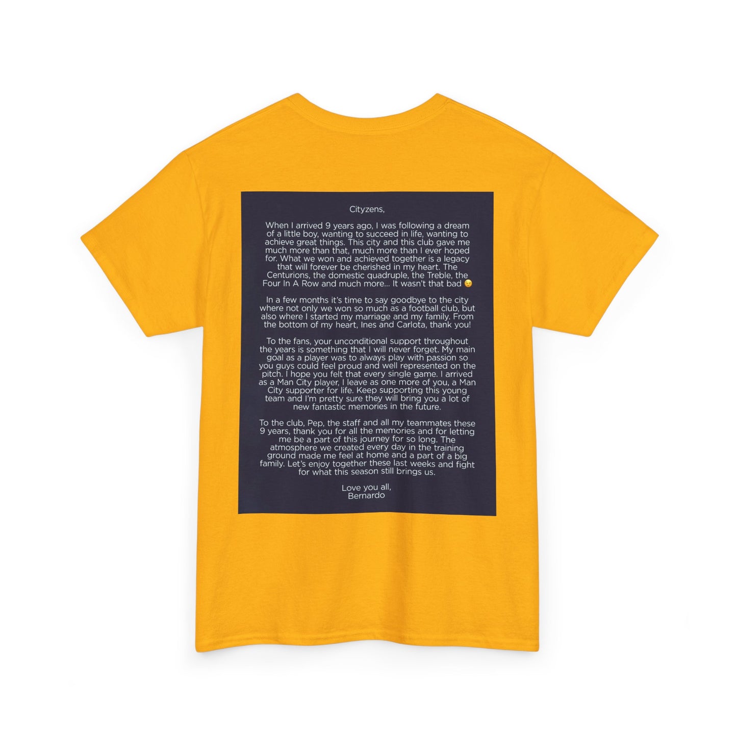 Bernardo Silva Tribute Tee – Inspirational Letter & Celebrating Goal Moment