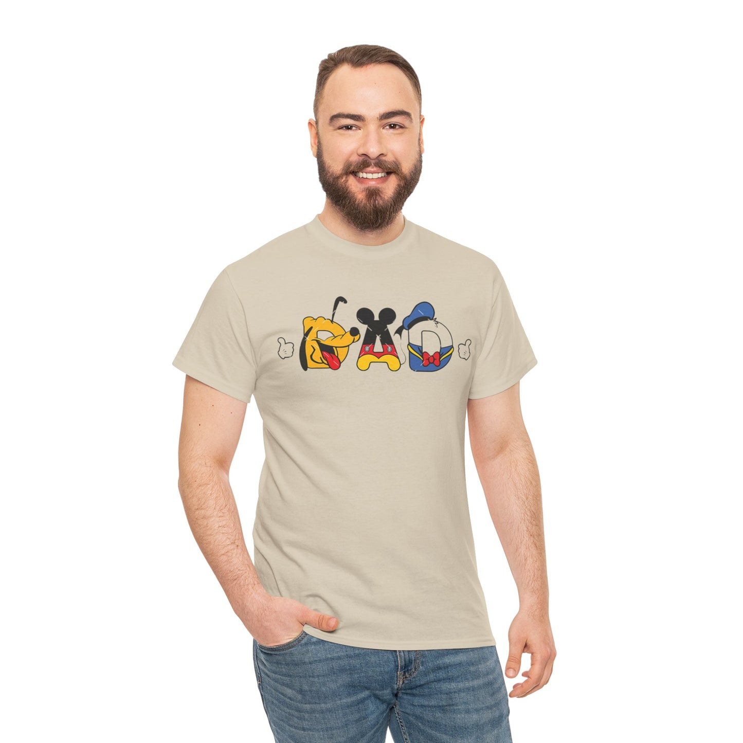 Disney Dad Character Graphic Tee — Playful Colorful Character Icons T-Shirt