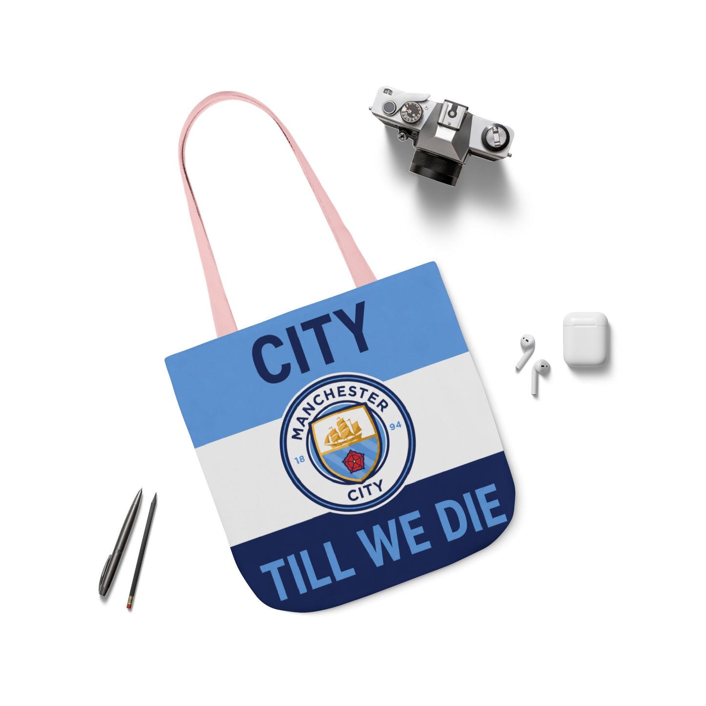 City Till We Die Unofficial Canvas Tote Bag — Manchester Football Fan Bag