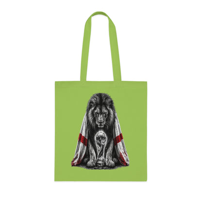 England Lion Tote Bag – Protective Lion Illustration Cotton Tote