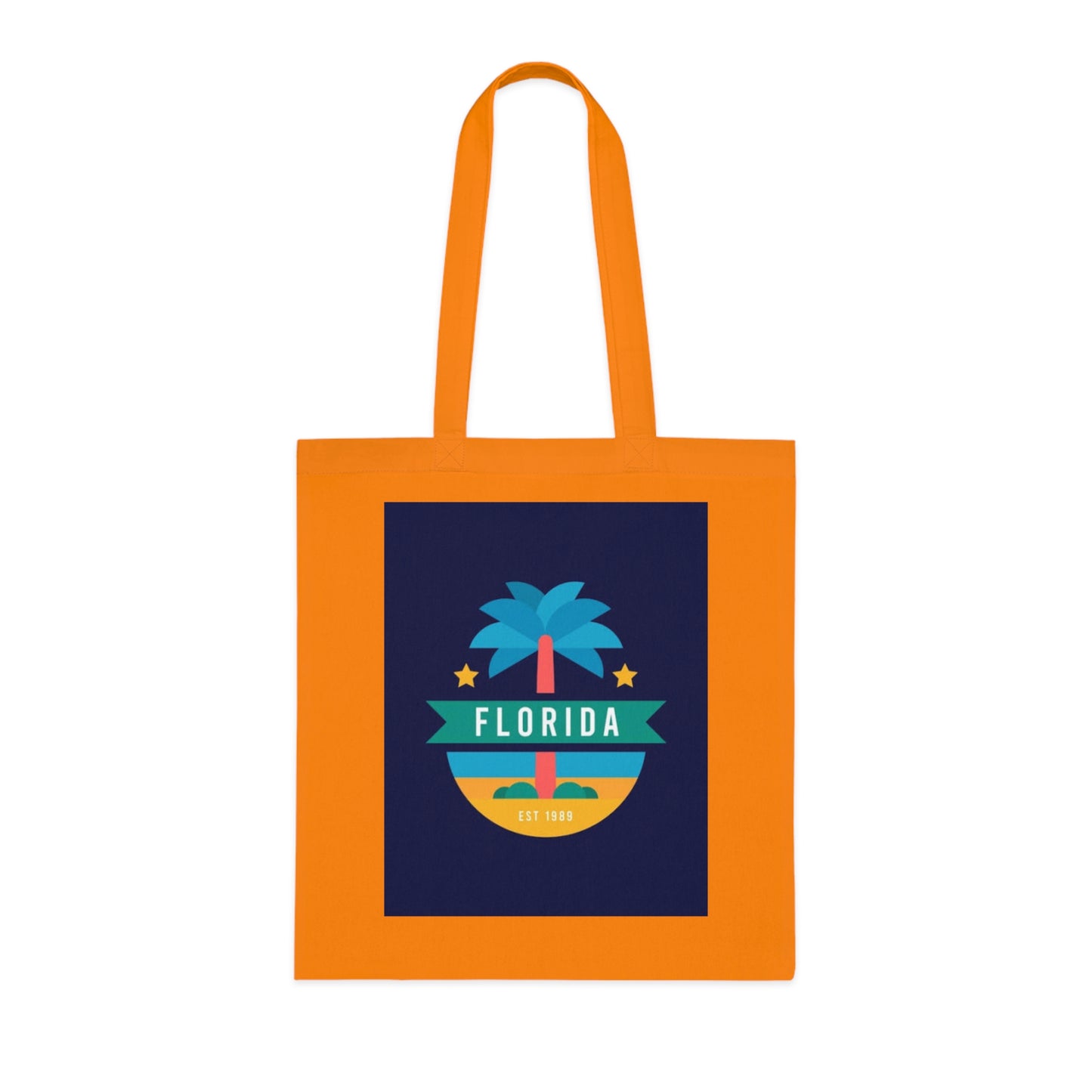 Florida Palm Beach Tote Bag – Retro State Travel Cotton Tote