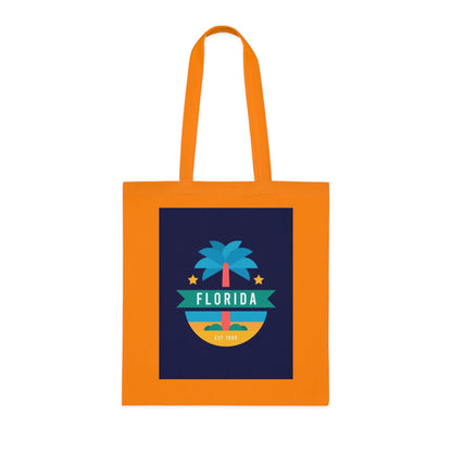 Florida Palm Beach Tote Bag – Retro State Travel Cotton Tote