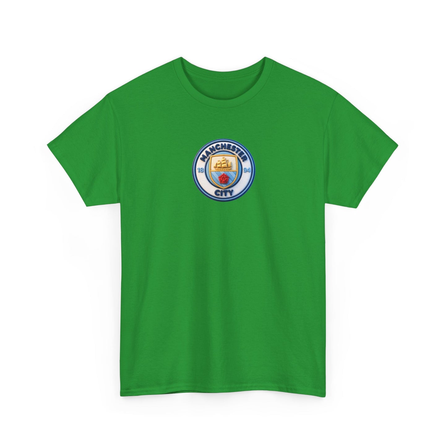 Manchester City Crest Unofficial 3D T-Shirt — Minimal Soccer Logo Tee