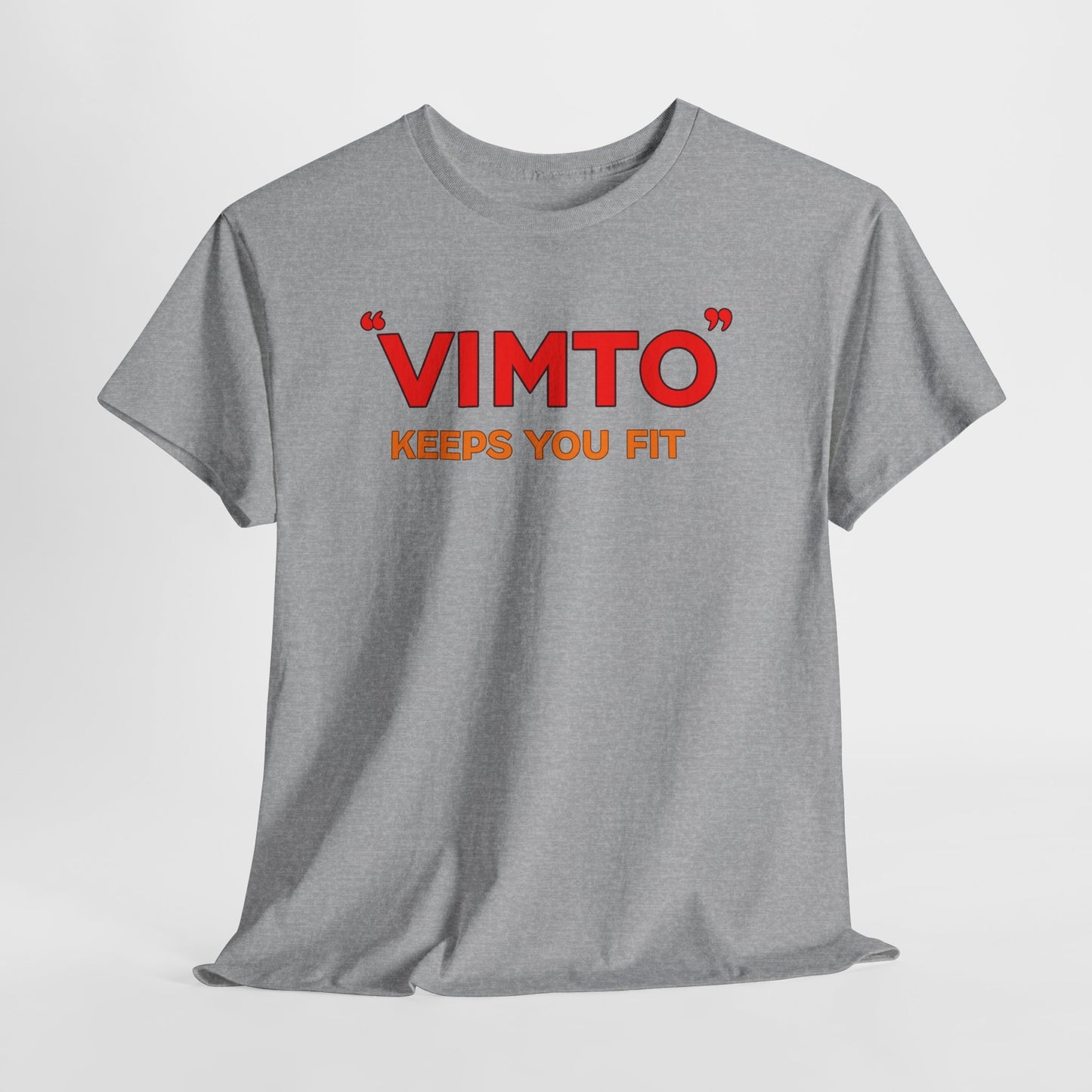 VIMTO "Keeps You Fit" Graphic Tee — Retro Beverage Logo T-Shirt