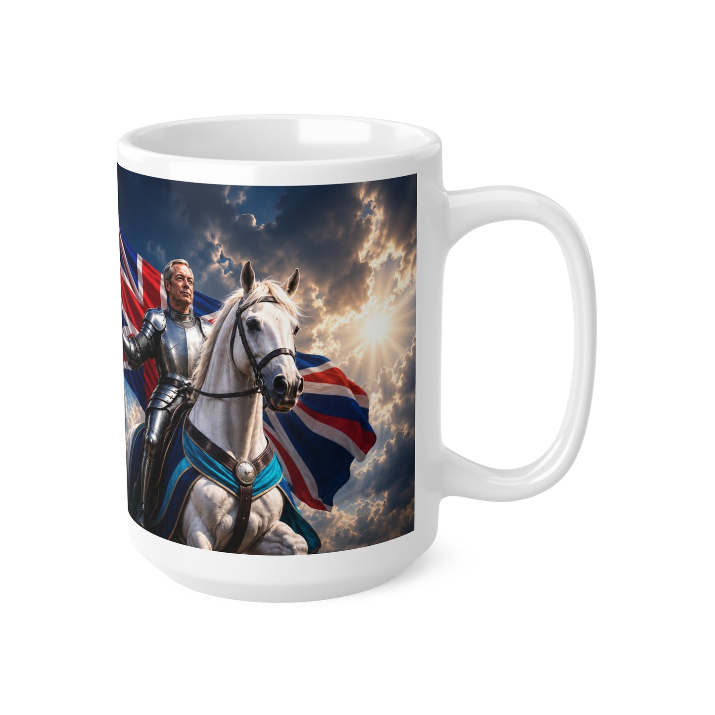 Support Reform UK Ceramic Coffee Mug — "Britain’s Future Is On The Line" 11oz/15oz