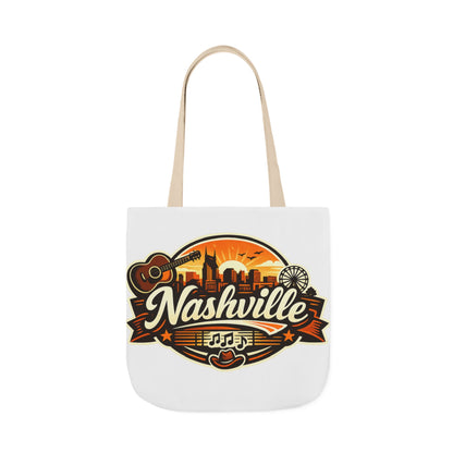 Nashville Sunset Tote Bag — Country Music Skyline Canvas Tote