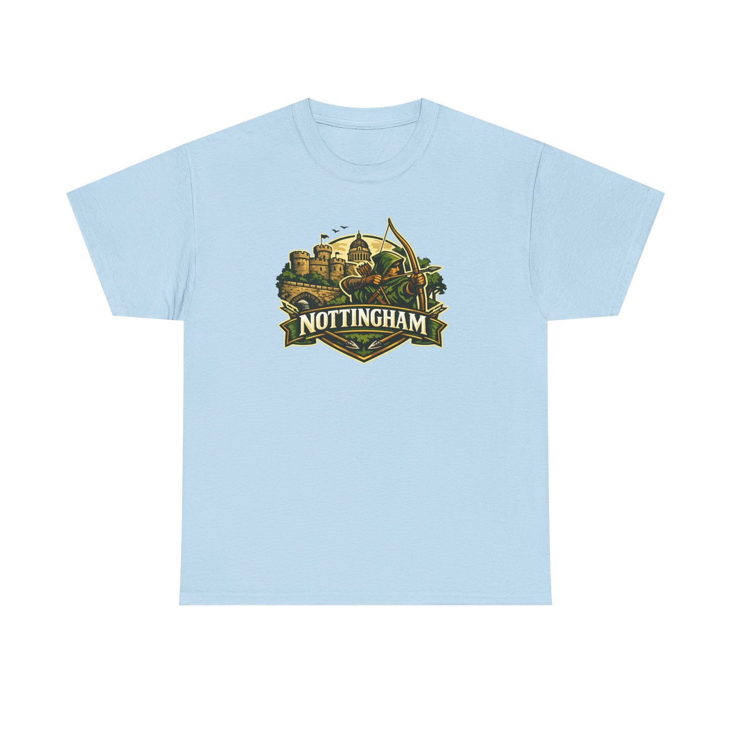 Nottingham Vintage Crest T-Shirt — Robin Hood Castle Travel Tee