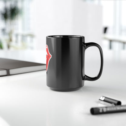 Rock Band Tongue Black Coffee Mug (11oz/15oz)