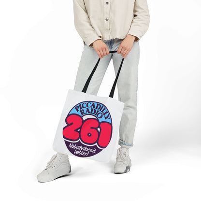 Tote Bag — Retro 'Piccadilly Radio 261' Vintage Logo Canvas Tote