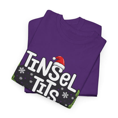 T-Shirt — "Tinsel Tits" Funny Christmas Wreath Holiday Tee