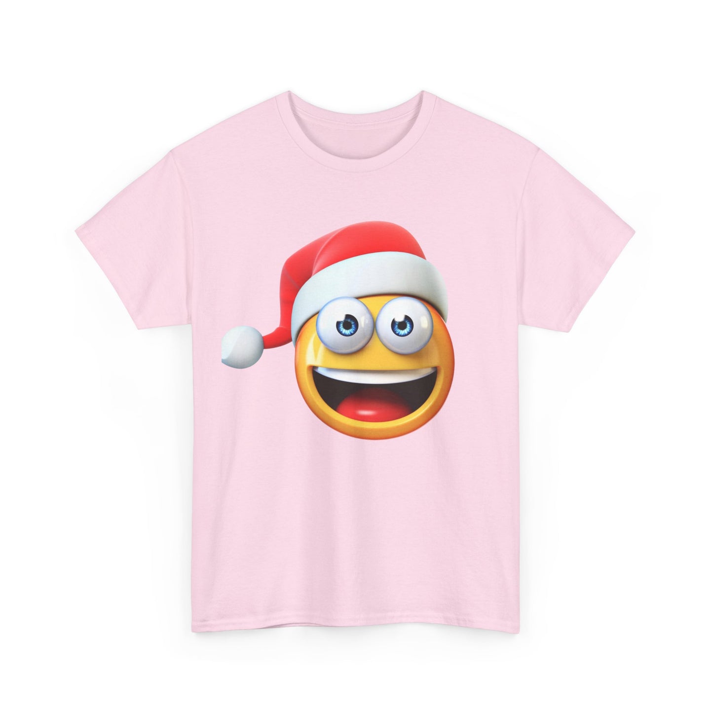 Christmas Emoji T-Shirt — Santa Hat Smiley Holiday Tee