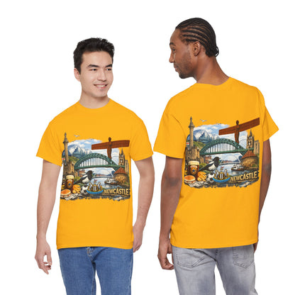 Newcastle Upon Tyne Landmark Tee — Vintage Cityscape T-Shirt