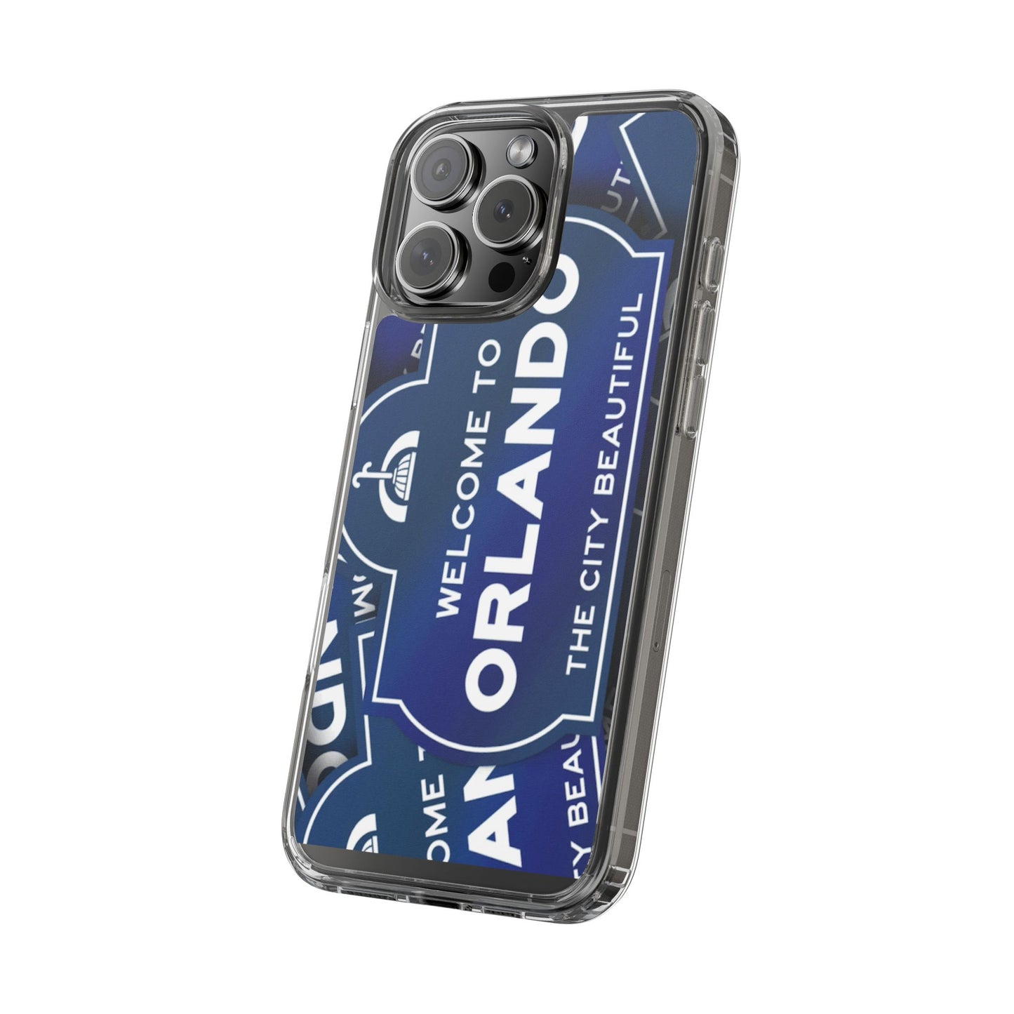 Orlando Clear Phone Case — "Welcome to Orlando" City Sign Design