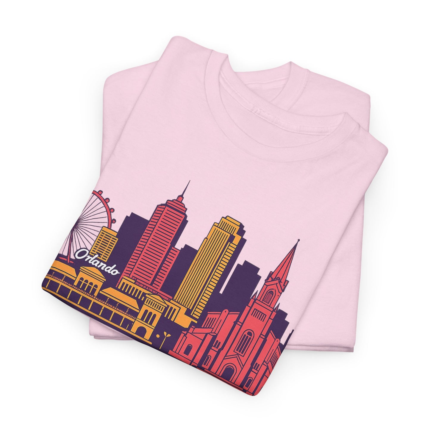 Orlando City Skyline T-Shirt — Colorful Urban Landmark Graphic Tee