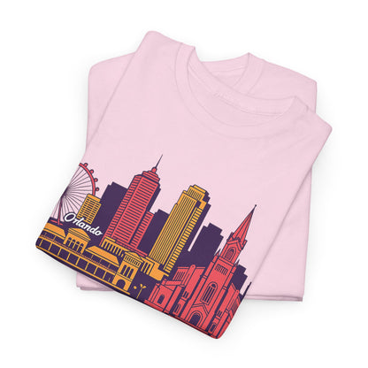 Orlando City Skyline T-Shirt — Colorful Urban Landmark Graphic Tee