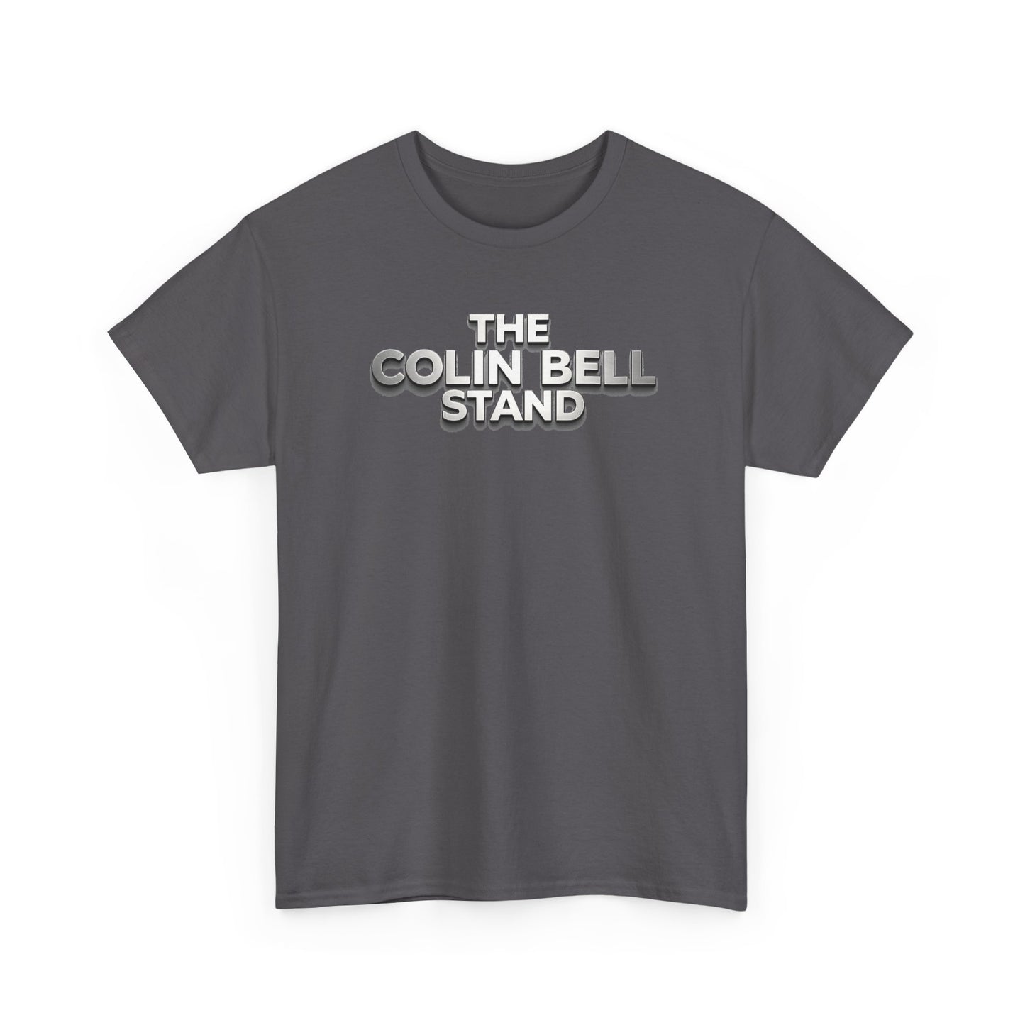 T-Shirt — “The Colin Bell Stand” Retro Chrome Text Tee