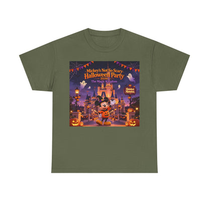 Halloween Mickey T-Shirt — "Not So Scary Halloween Party" Castle Graphic Tee