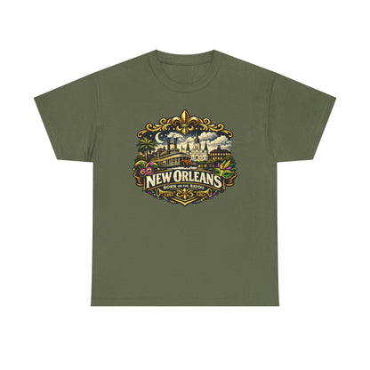 New Orleans Vintage Badge Tee — Crescent City Souvenir T-Shirt