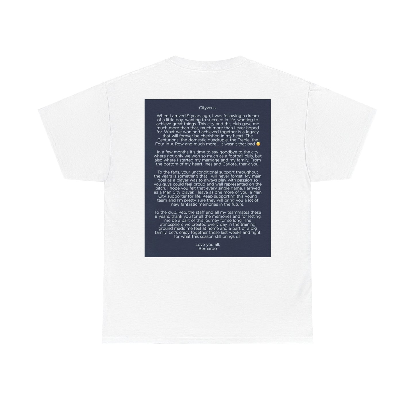 Bernardo Silva Tribute Tee – Inspirational Letter & Celebrating Goal Moment