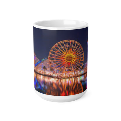 Ferris Wheel Nightscape Mug — Scenic Amusement Park Coffee Cup (11oz & 15oz)