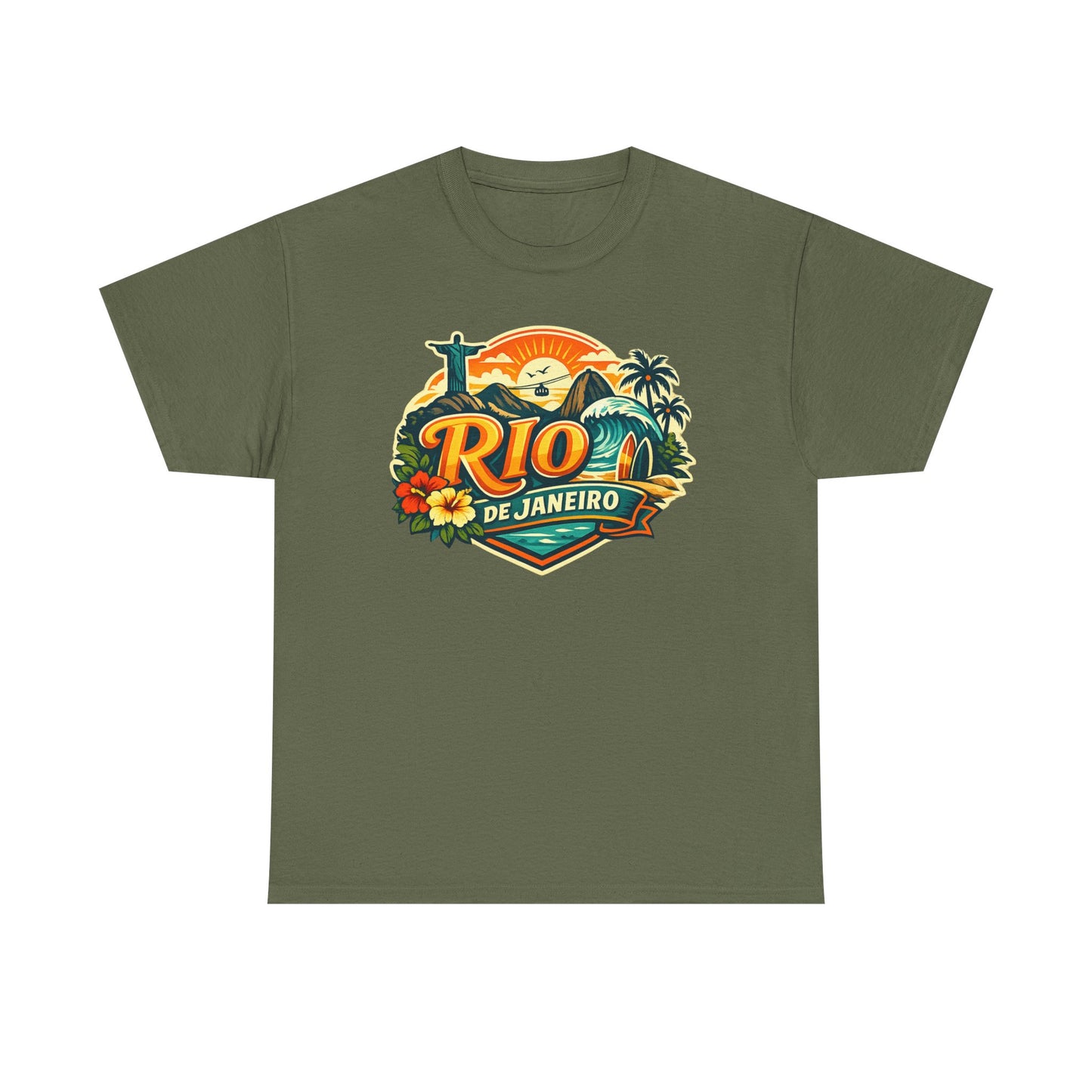 Rio de Janeiro Vintage Travel Tee – Tropical Sunset Beach T‑Shirt