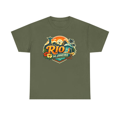 Rio de Janeiro Vintage Travel Tee – Tropical Sunset Beach T‑Shirt