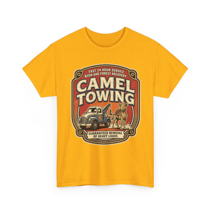 Camel Towing Tee — Vintage Desert Tow Truck Graphic T-Shirt