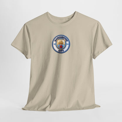 Manchester City Crest Unofficial 3D T-Shirt — Minimal Soccer Logo Tee